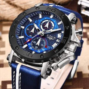 Big Dial Military Quartz Watch Leather Waterproof Sport Wristwatch Relogio Masculino 4