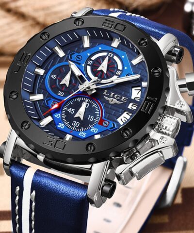 Big Dial Military Quartz Watch Leather Waterproof Sport Wristwatch Relogio Masculino