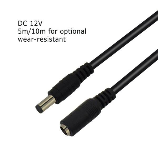 5M 10M Power Extension Cable 5.5mm x 2.1mm DC Standard Cord for CCTV Security Camera 3