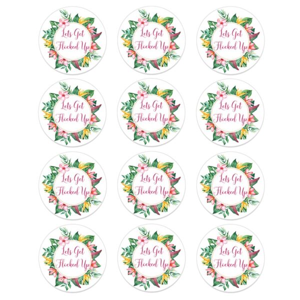 Hawaiian Party Decoration Stickers Gift Box Labels 3