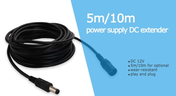 5M 10M Power Extension Cable 5.5mm x 2.1mm DC Standard Cord for CCTV Security Camera 7