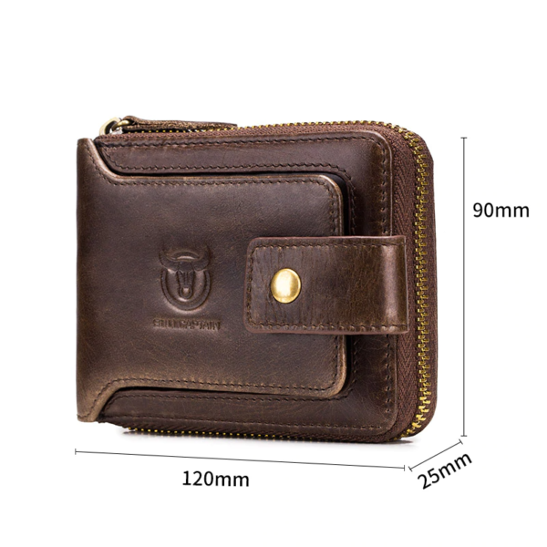 Men's Genuine Leather Purse Multifunction Storage Wallet 6