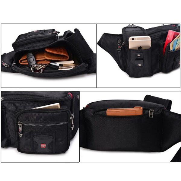 Multifunctional Unisex Waist Pack More Pockets Small Waist Bag 5