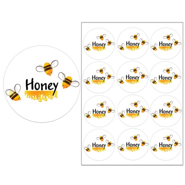 Bee Sweet Honey Round Seal Stickers 6