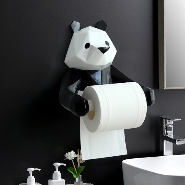 Panda Tissue Holder On Wall 5