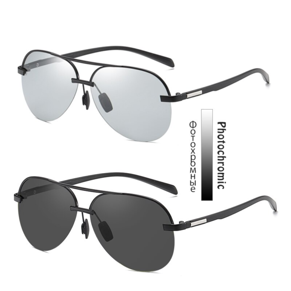 Photochromic Polarized Sunglasses Men Day Night Vision Driving Sunglasses 3