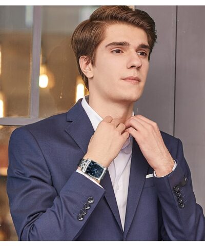 Men’s Quartz Stainless Steel Wristwatch Fashion Chronograph Waterproof Business Watch
