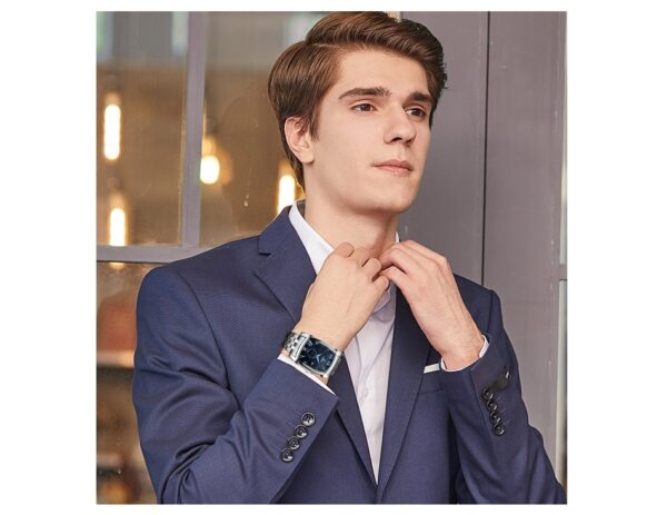 Men's Quartz Stainless Steel Wristwatch Fashion Chronograph Waterproof Business Watch 13