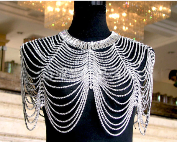 New Luxury Bridal Shoulder Chains Noble Wedding Necklace