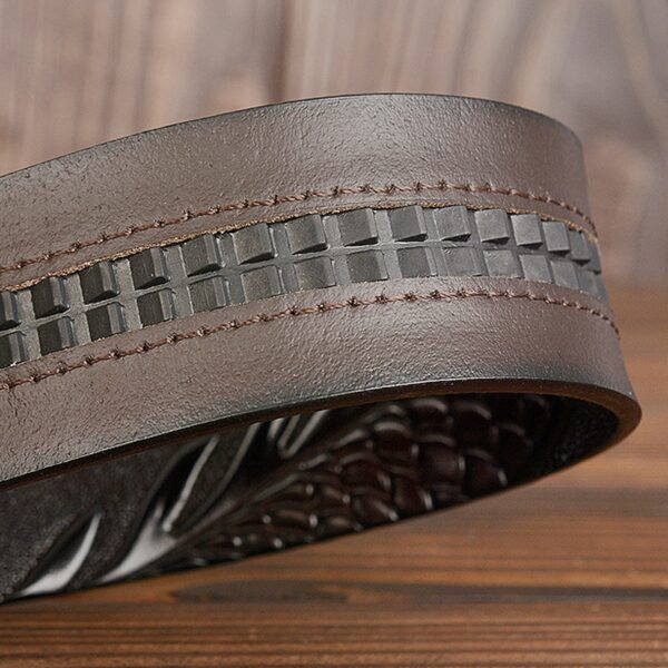 New Dragon Design Belt Luxury Cowskin Leather Men Belt 6