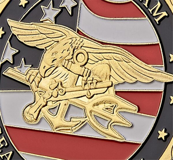 Nice Souvenir Coin US Sea Land Air Seals Team Gold Plated Metal 5