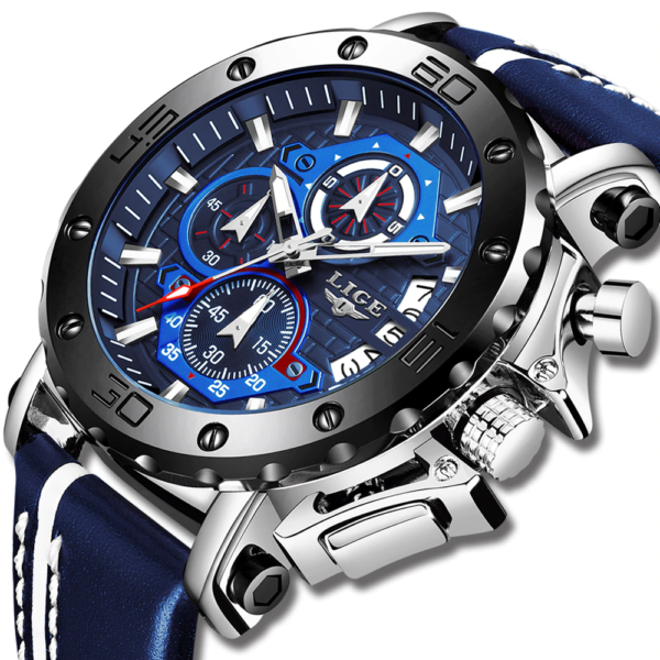 Big Dial Military Quartz Watch Leather Waterproof Sport Wristwatch Relogio Masculino 1