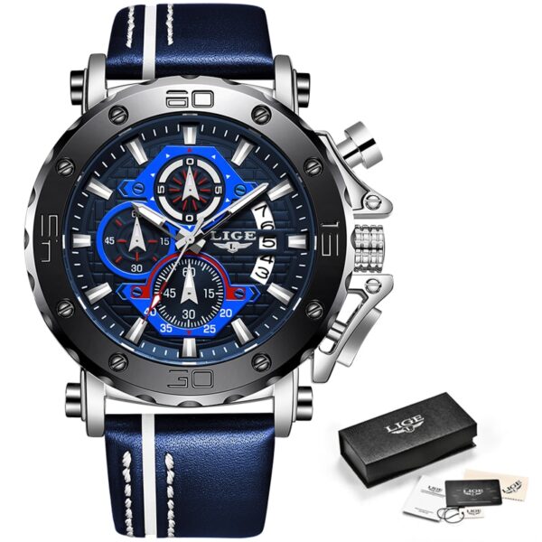 Big Dial Military Quartz Watch Leather Waterproof Sport Wristwatch Relogio Masculino 6