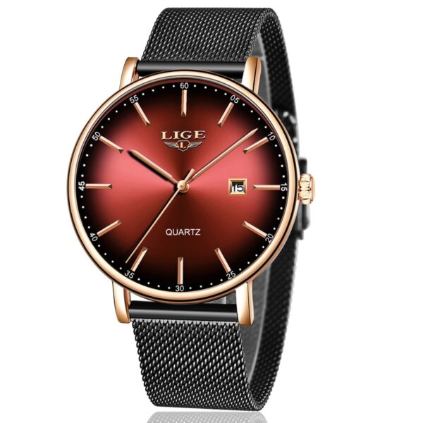 Fashion Luxury Ladies Mesh Belt Ultra-thin Watch Stainless Steel Waterproof Quartz Watch 6