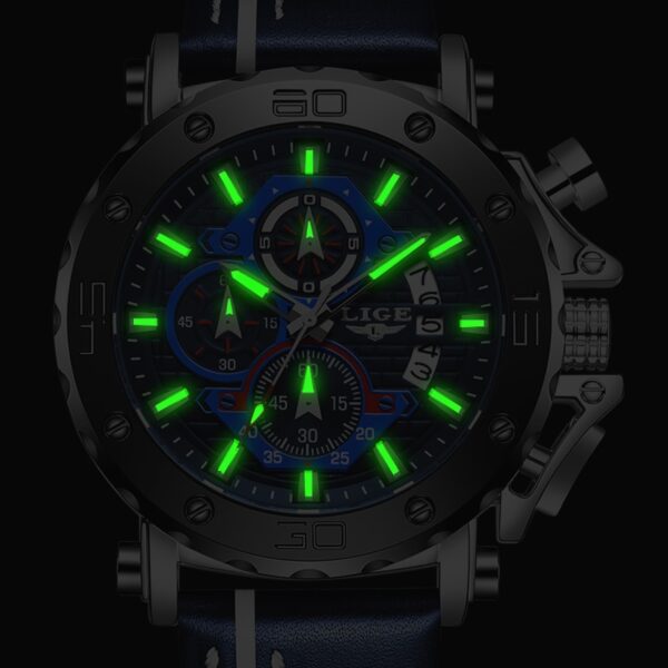 Big Dial Military Quartz Watch Leather Waterproof Sport Wristwatch Relogio Masculino 3