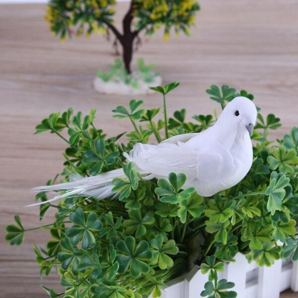 2Pcs Long Tail White Doves 1