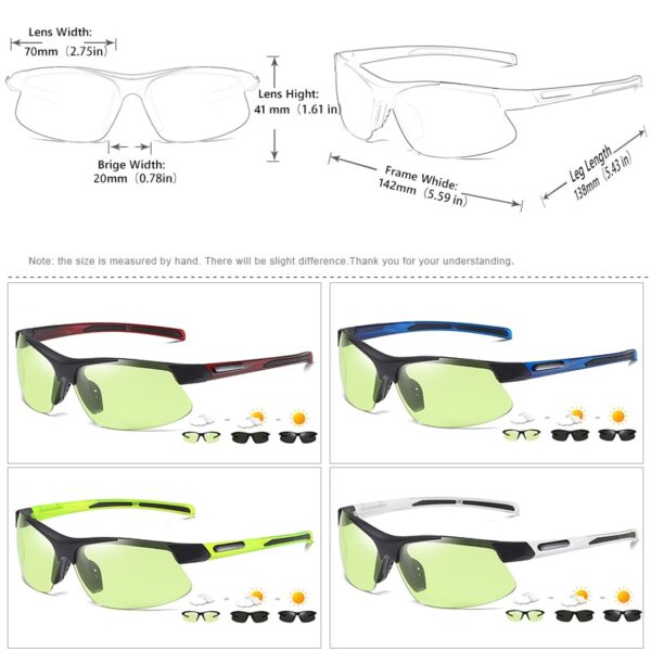 Photochromic Sunglasses Polarized Ultralight Windproof Sunglasses 5