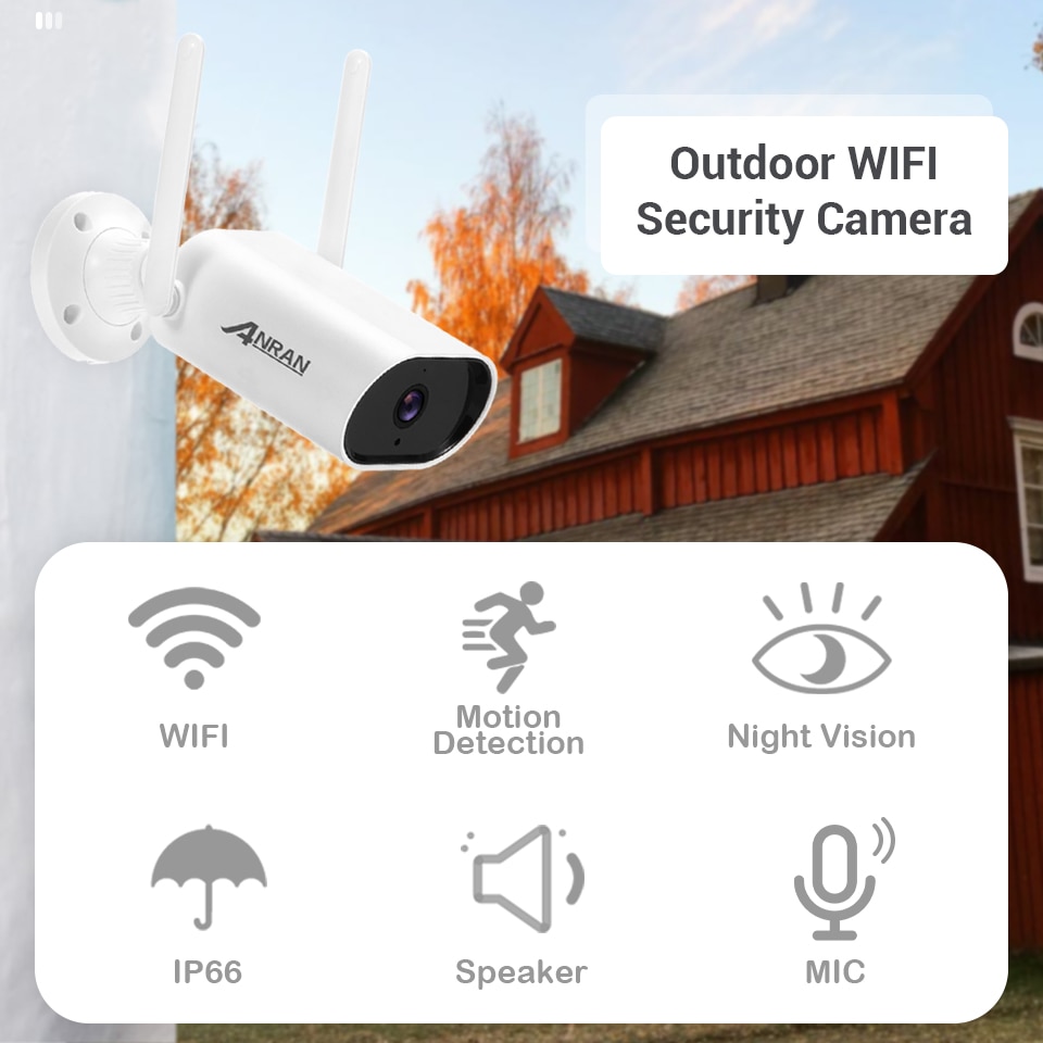 Outdoor Wifi Security Camera 2MP 1080P