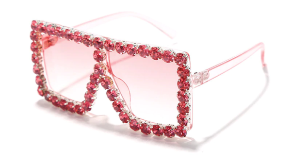 Fashion Diamond Square Glasses New Luxury Rhinestone Frames Eyeglasses 2