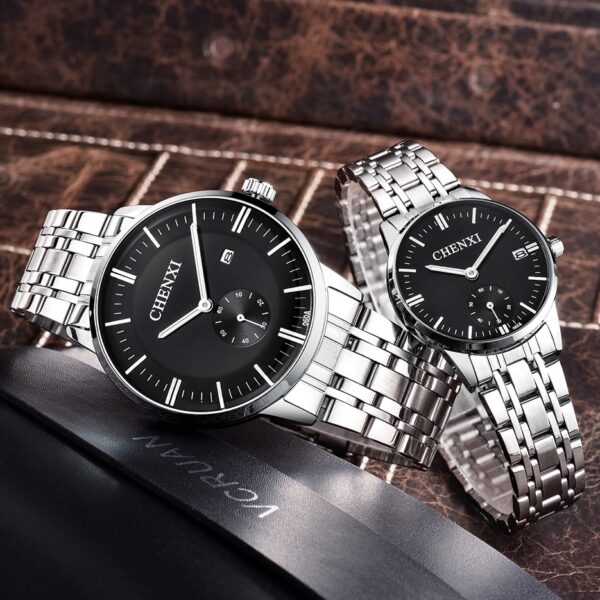 Stainless Steel Waterproof Couple Watches 2