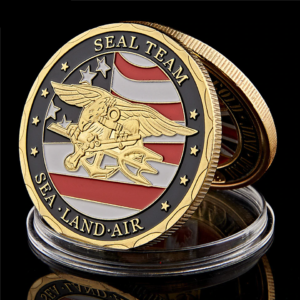 Nice Souvenir Coin US Sea Land Air Seals Team Gold Plated Metal