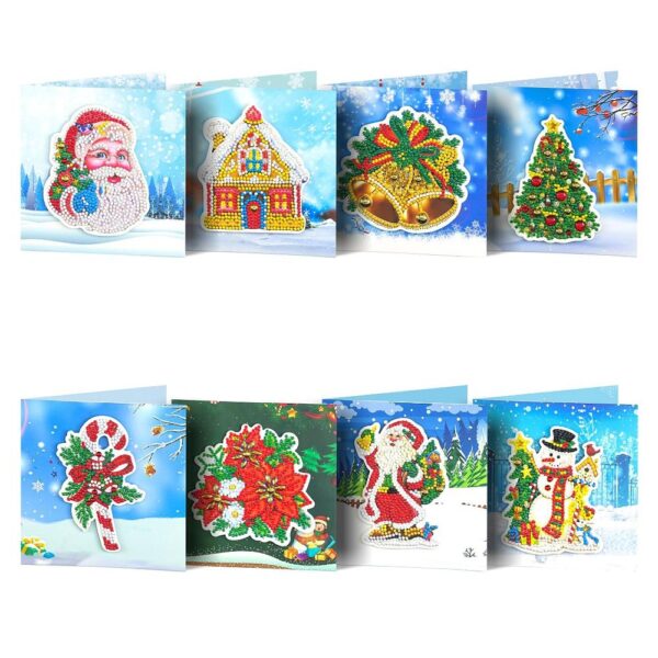 5D DIY Diamond Mosaic Greeting Cards Christmas Birthday Halloween Diamond Painting Kit 3