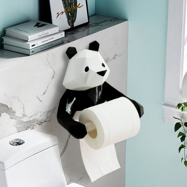 Panda Tissue Holder On Wall 2