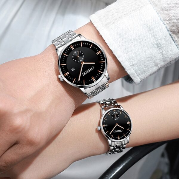 Stainless Steel Waterproof Couple Watches 3