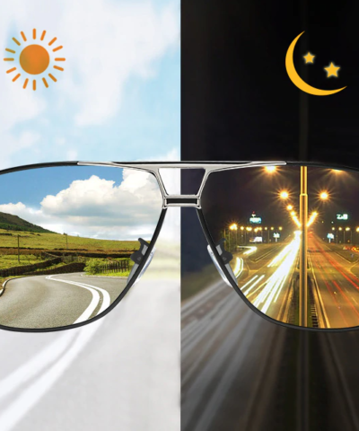Vintage Square Photochromic Sunglasses Polarized  Anti-Glare Driver’s Sunglasses