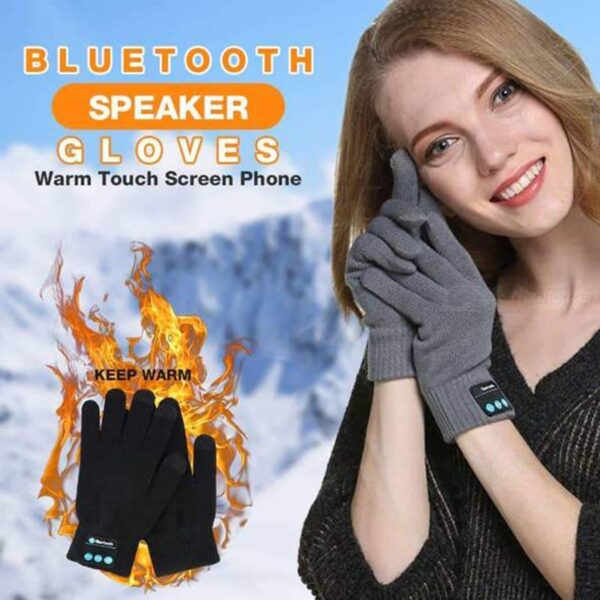 Warm Touch Screen Phone Bluetooth Speaker Gloves 5
