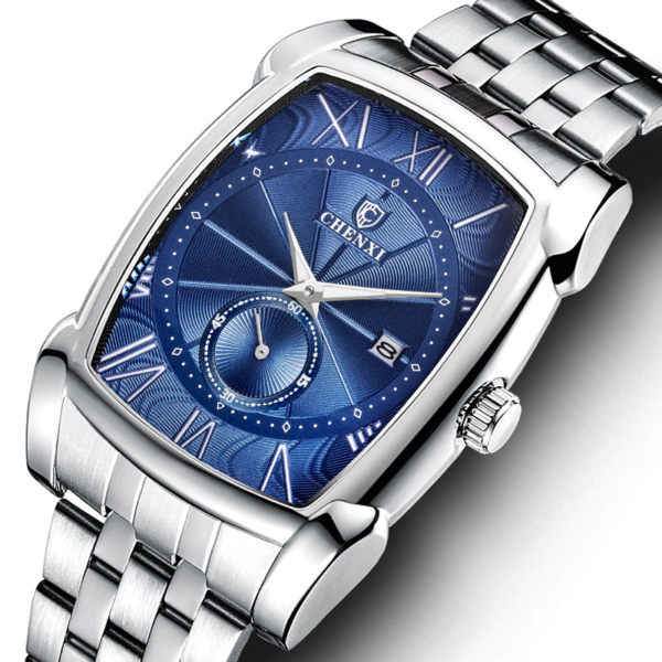 Men's Quartz Stainless Steel Wristwatch Fashion Chronograph Waterproof Business Watch 1