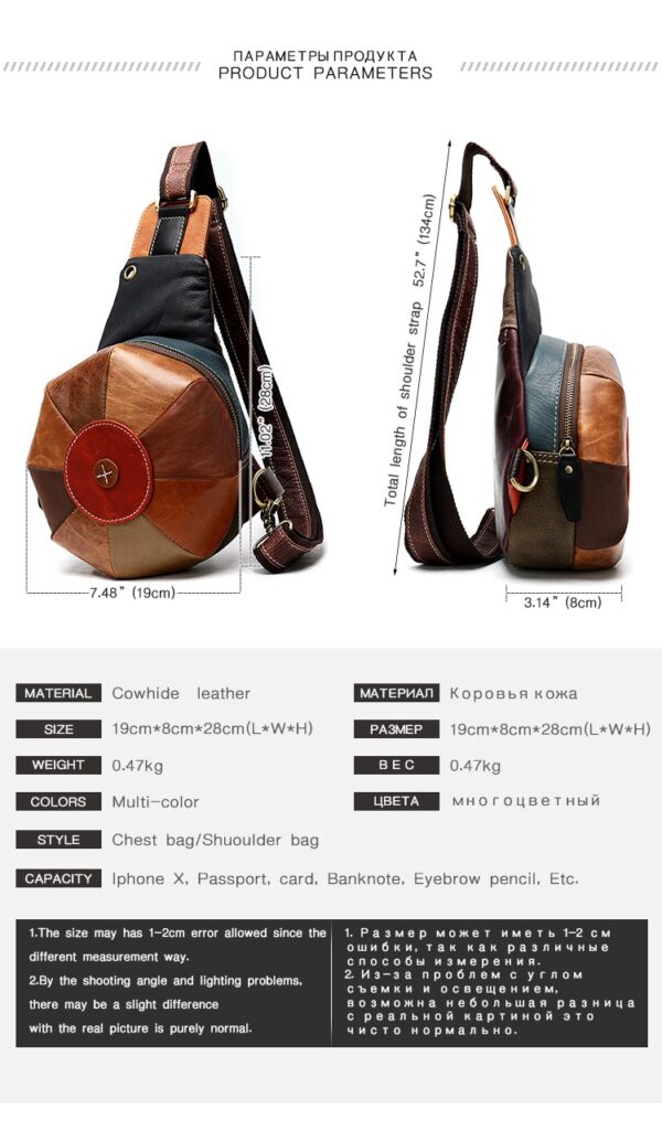 Chest Sling Bags for Women Genuine Leather Bags 6