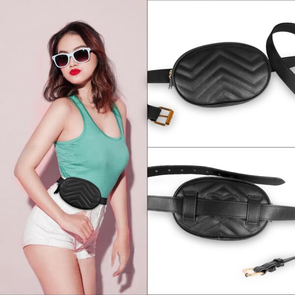 Fanny Pack Design Belt Bag Fashion Chest Bag  Phone Pocket PU Leather 4