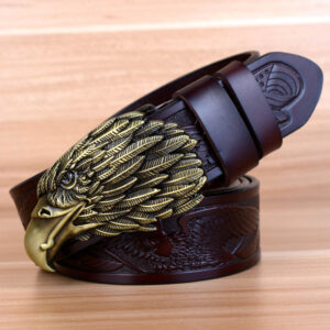 Eagle Design Luxury Fashion Male Leather Belts 2