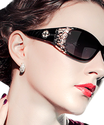 Vintage Polarized Ladies Sunglasses Hollow Lace Feminine