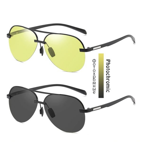 Photochromic Polarized Sunglasses Men Day Night Vision Driving Sunglasses 2