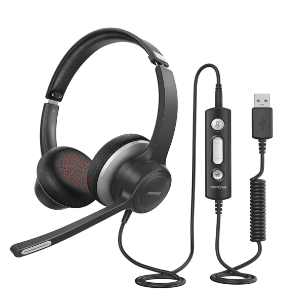 BH328 Office Headset Noise Reduction Headphone for Call Center Skype PC Cellphone 1