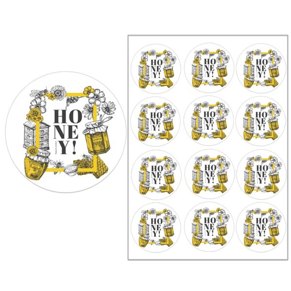 Bee Sweet Honey Round Seal Stickers 5