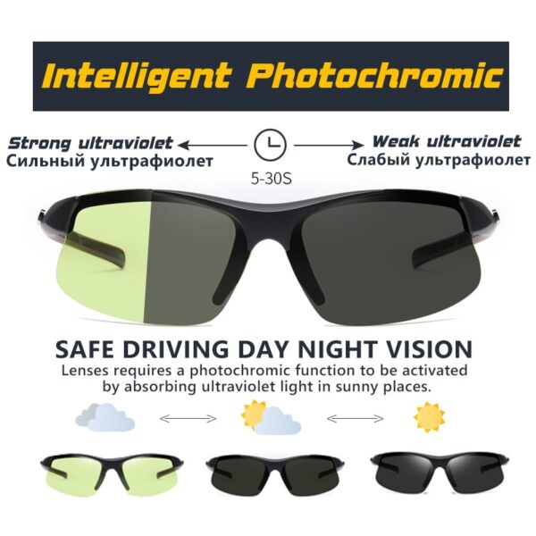 Photochromic Sunglasses Polarized Ultralight Windproof Sunglasses 3