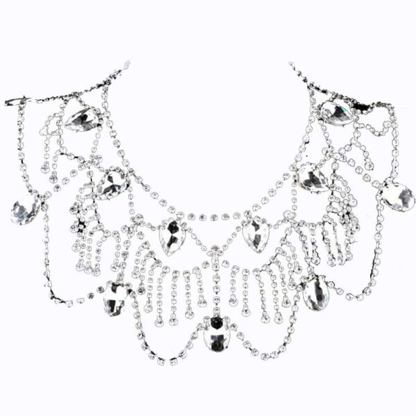 Crystal Bridal Shoulder Chain Rhinestone Wedding Necklaces 6