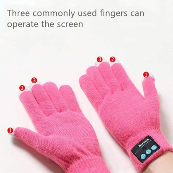Warm Touch Screen Phone Bluetooth Speaker Gloves 3