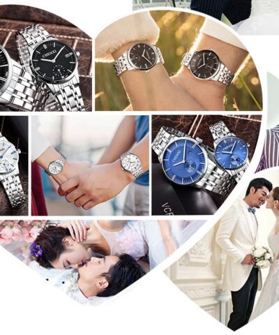 Stainless Steel Waterproof Couple Watches