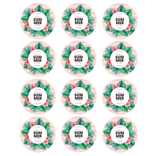 Hawaiian Party Decoration Stickers Gift Box Labels 2