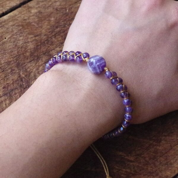 Natural Stone String Beads Braided Yoga Bracelet 6