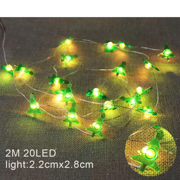 2M 20LED Santa Claus Snowflake Tree LED Light String 2