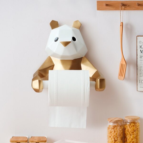 Panda Tissue Holder On Wall 4