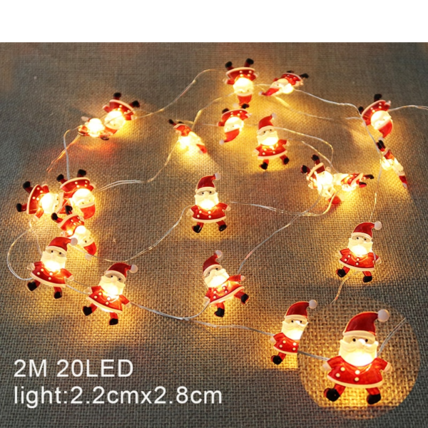 2M 20LED Santa Claus Snowflake Tree LED Light String 3