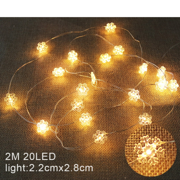 2M 20LED Santa Claus Snowflake Tree LED Light String 5
