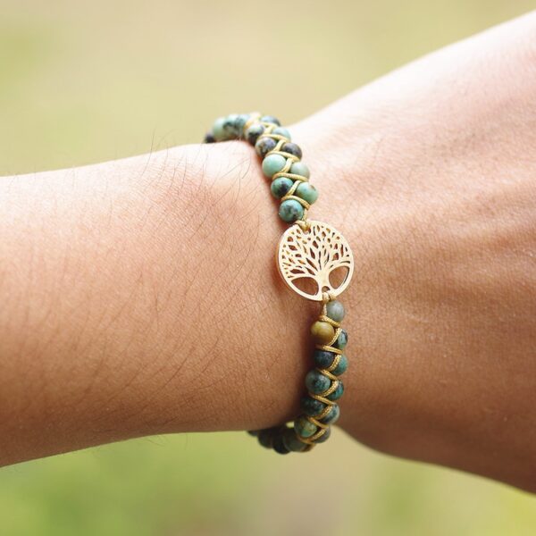 Tree of Life Charm Natural Stone Bracelet 6