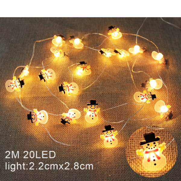 2M 20LED Santa Claus Snowflake Tree LED Light String 4